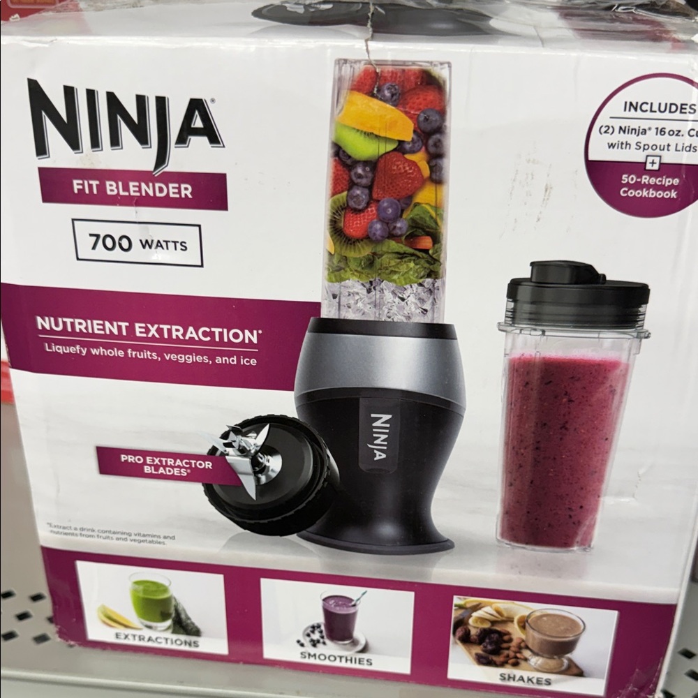 Ninja Fit Blender with Black and Silver Finish